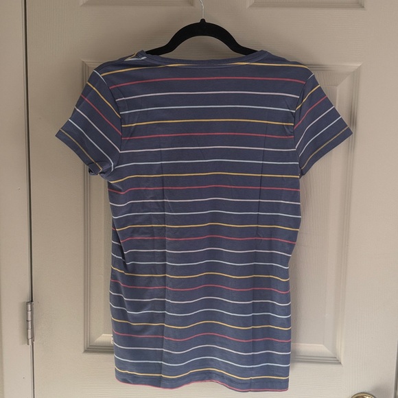 L.L. Bean Blue Striped T Shirt - Picture 6 of 8